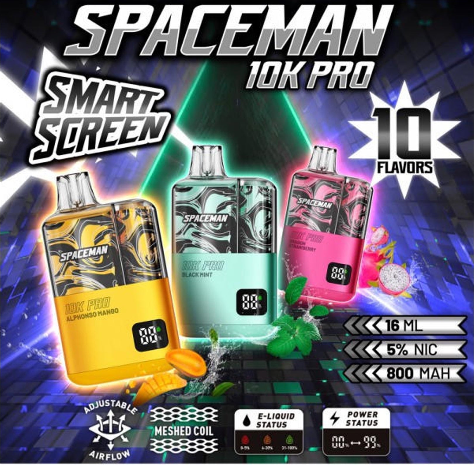 Spaceman PRO by SMOK (10000 PUFFS)