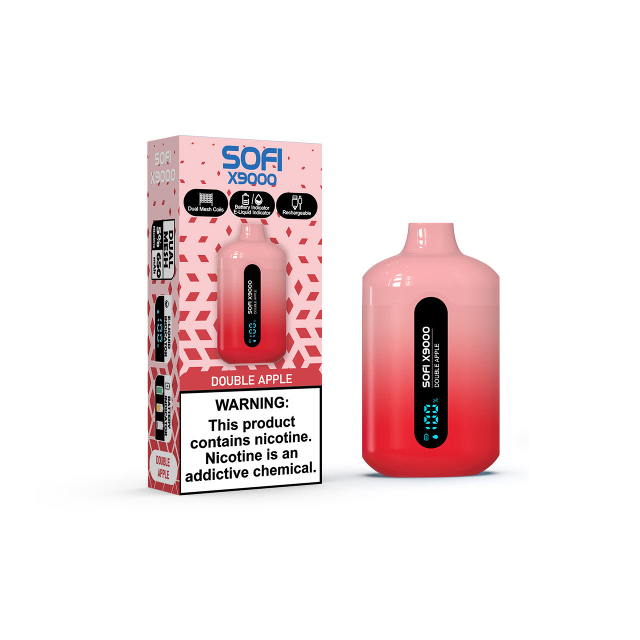 SOFI X9000 ZERO NICOTINE VAPE (9000 Puff)